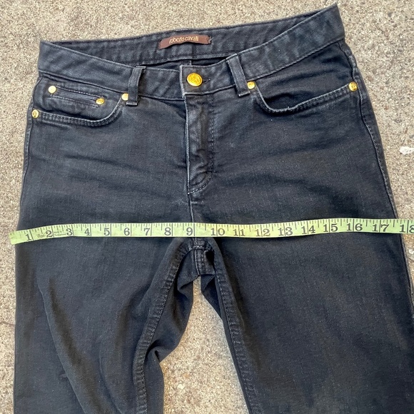 Roberto Cavalli boot cut jeans xs 38 extra small black y2k 00s 90s italy bootcut - Picture 13 of 16